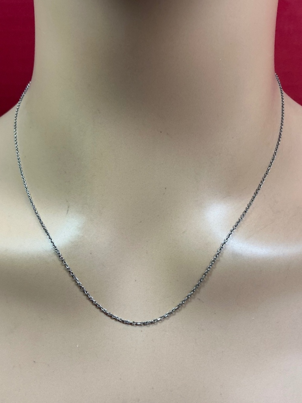 Sterling Silver Italian Links Chain / Necklace. 18 inches long